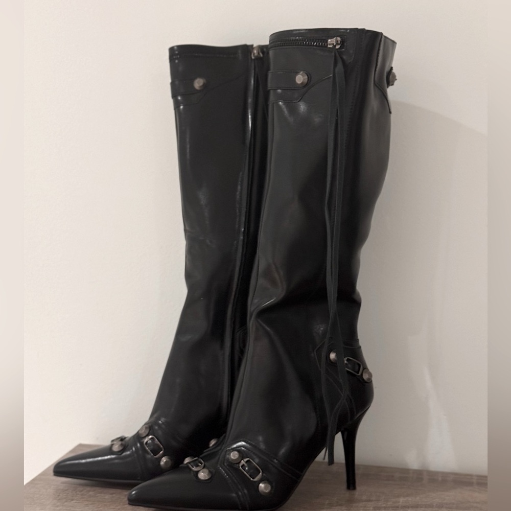 Black Knee High Boots